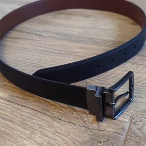 Reversible leather belt